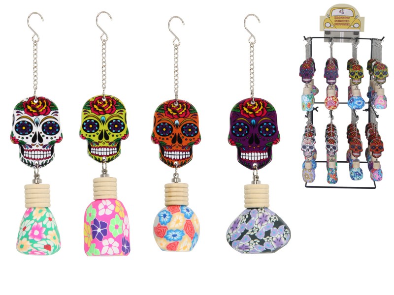 Candy Skull Scented Hanging Car Diffusers